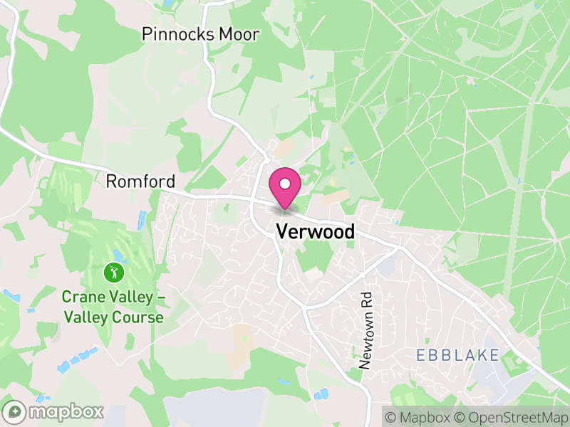 Map of properties for sale in Verwood