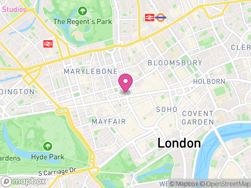 Map of properties for sale in W1