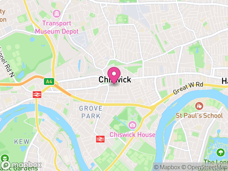 Map of properties for sale in W4
