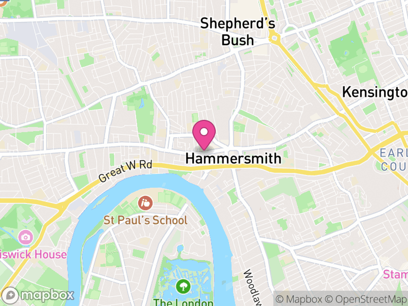 Map of properties for sale in W6