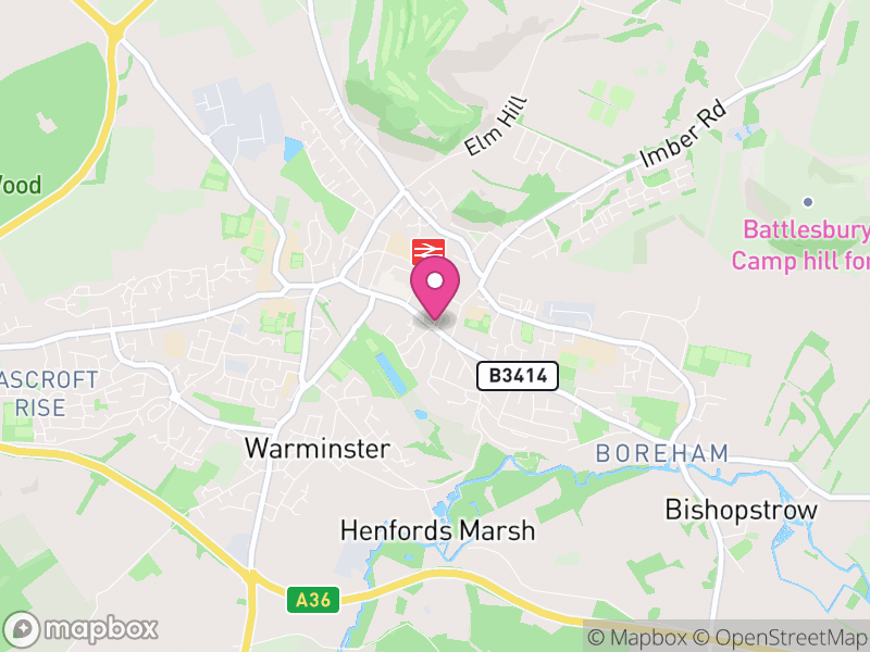 Map of properties for sale in Warminster