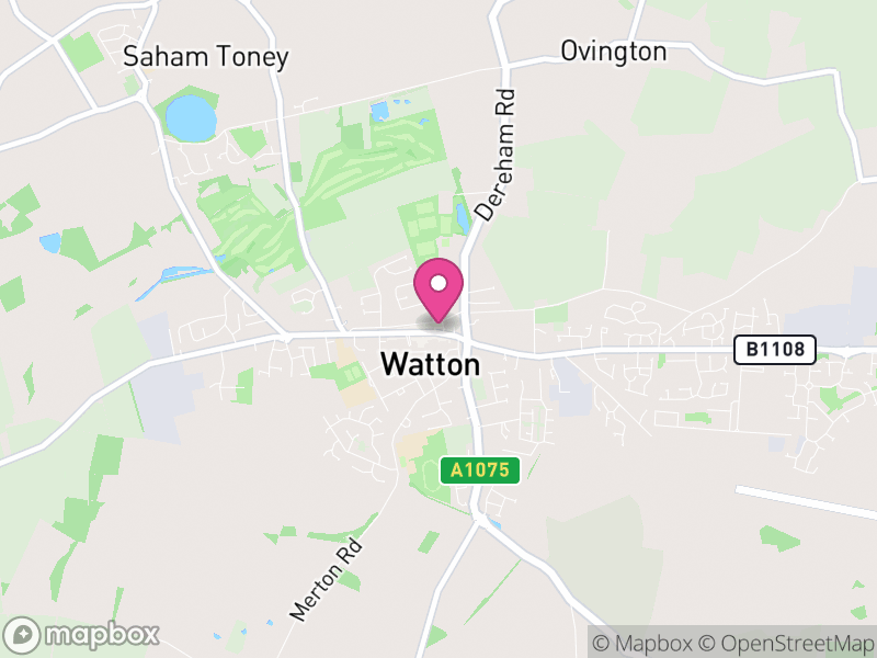 Map of properties for sale in Watton