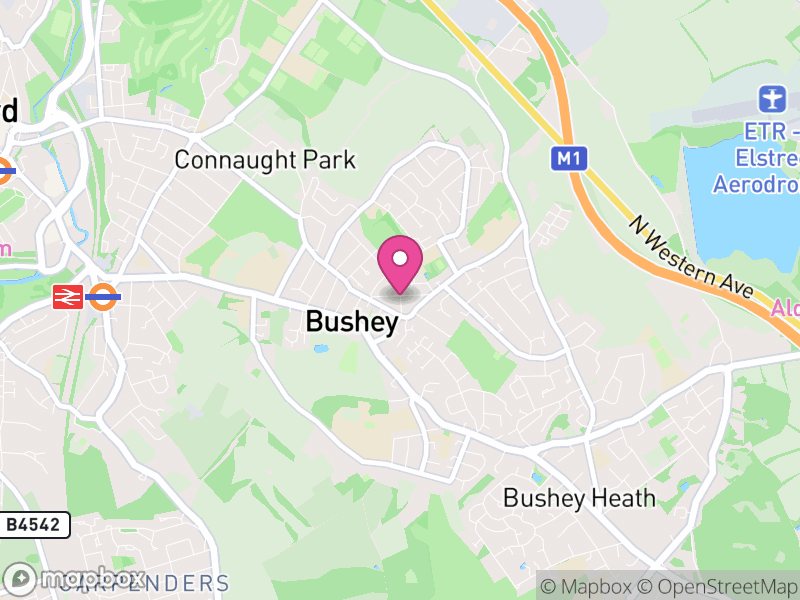 Map of properties for sale in WD23