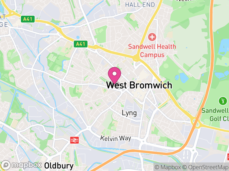 Map of properties for sale in West Bromwich