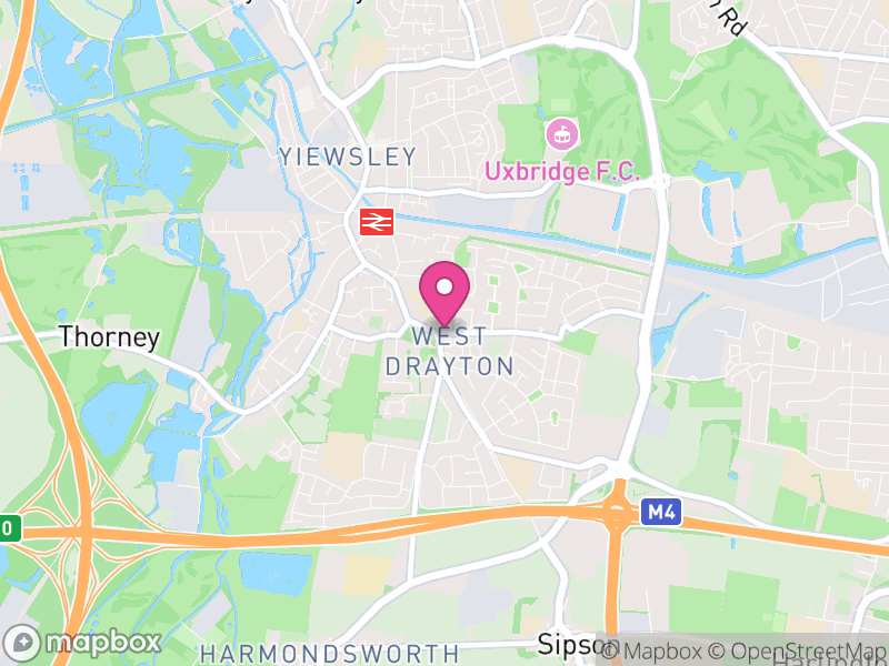 Map of properties for sale in West Drayton