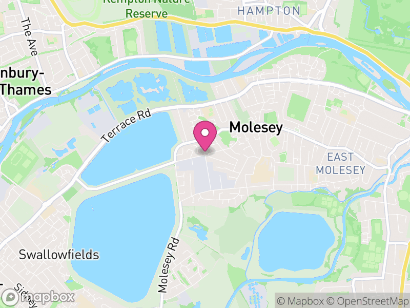 Map of properties for sale in West Molesey