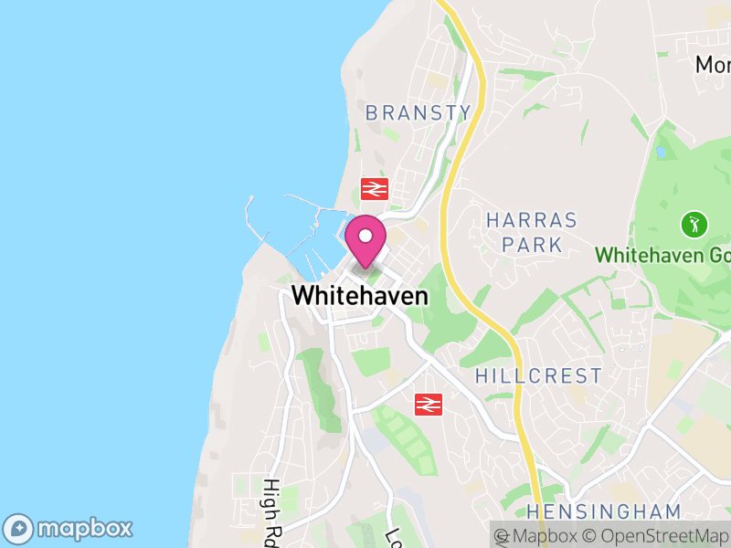 Map of properties for sale in Whitehaven