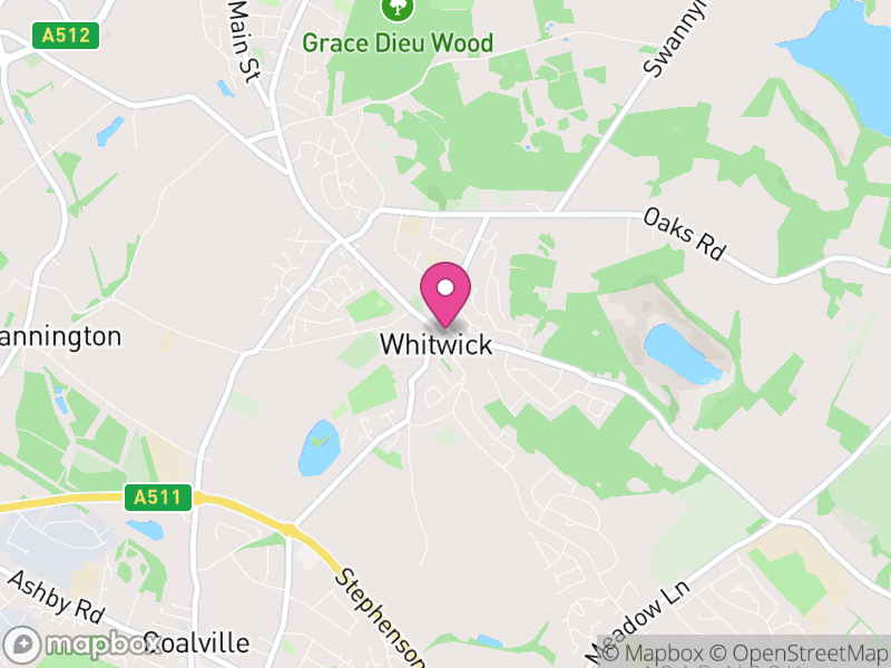 Map of properties for sale in Whitwick