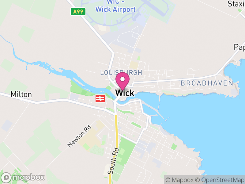 Map of properties for sale in Wick