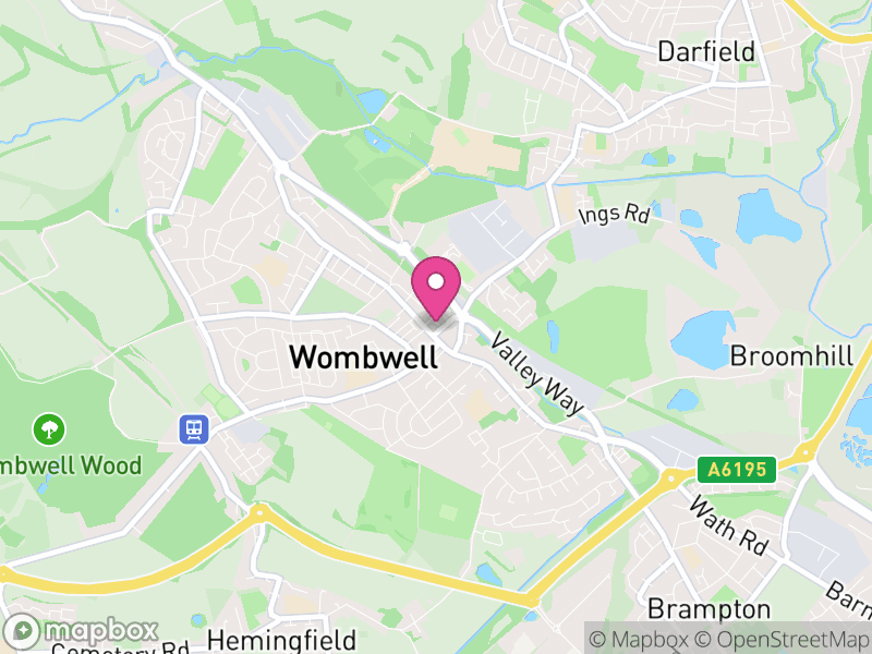 Map of properties for sale in Wombwell