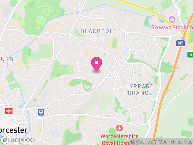 Map of properties for sale in WR4