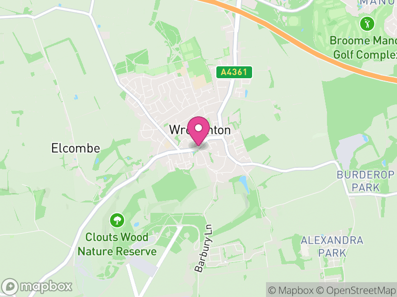 Map of properties for sale in Wroughton