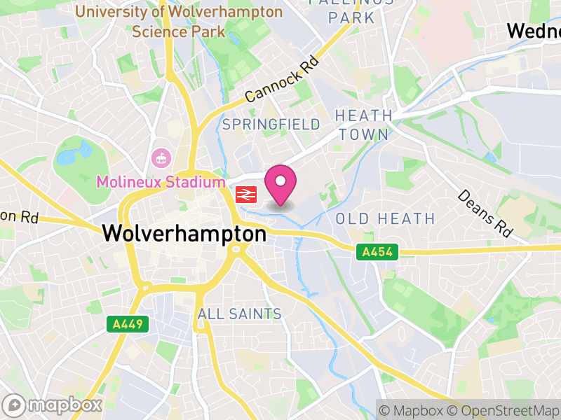 Map of properties for sale in WV1