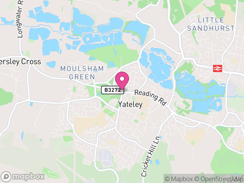 Map of properties for sale in Yateley