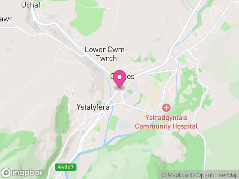 Map of properties for sale in Ystalyfera